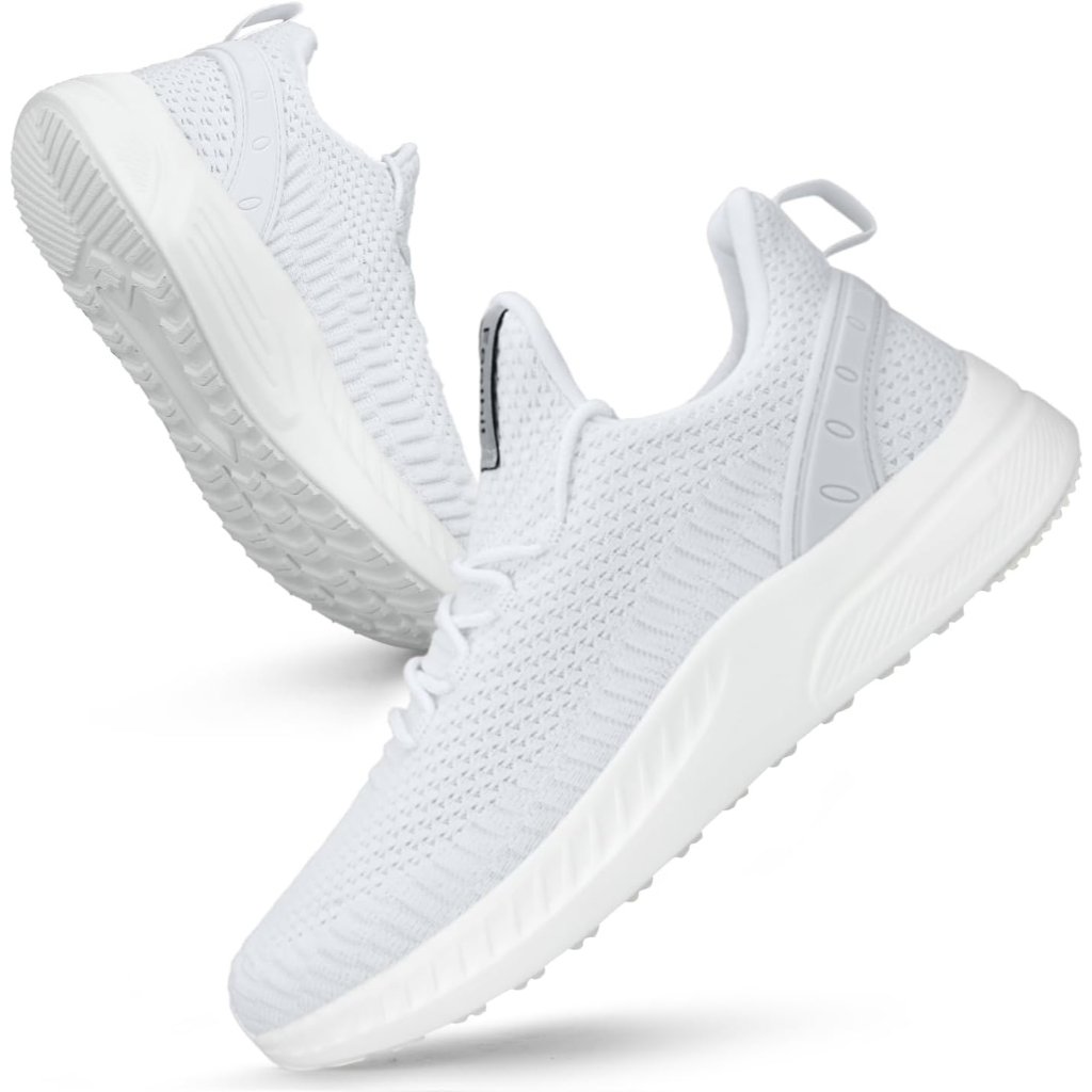 Women's Light White Tennis Running Shoes Lightweight Casual Sneakers
